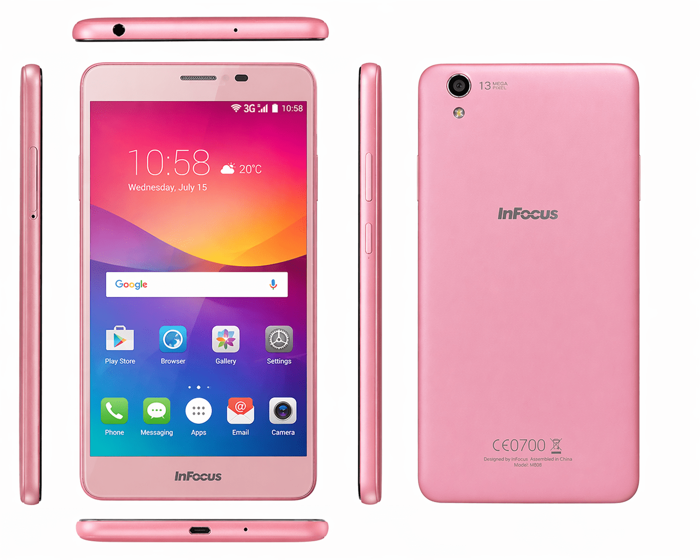 Infocus M808 Pink 32GB Dual Sim Unlocked
