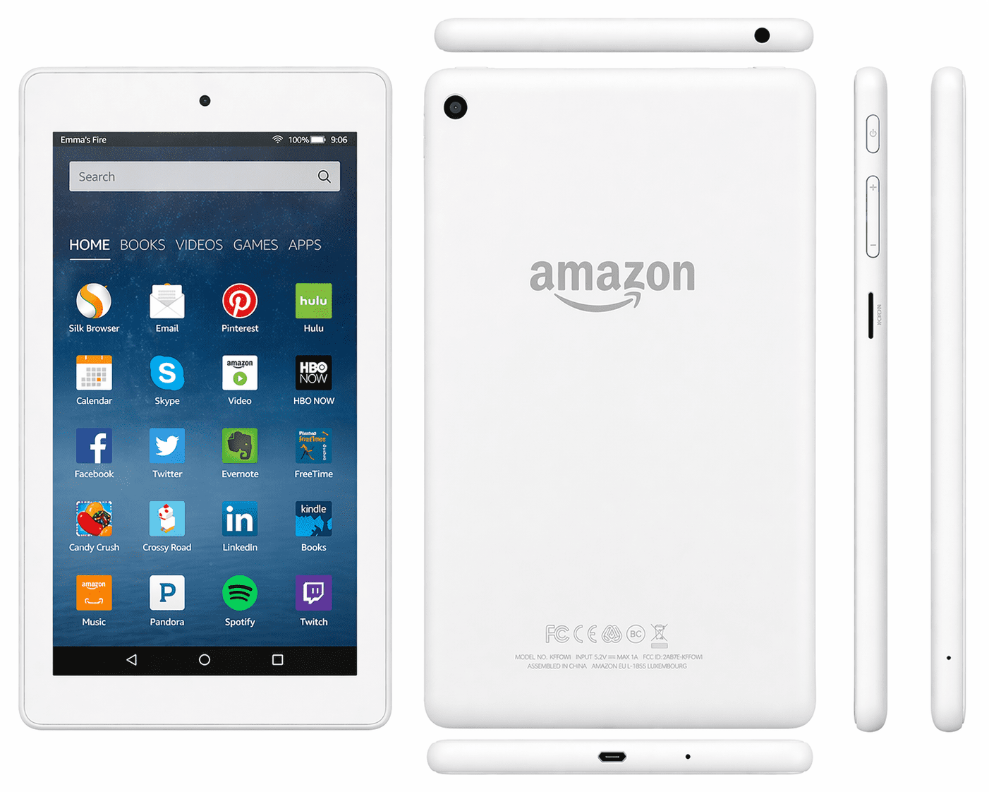 Amazon Kindle Fire HD 6 7th Gen WHITE PW98VM