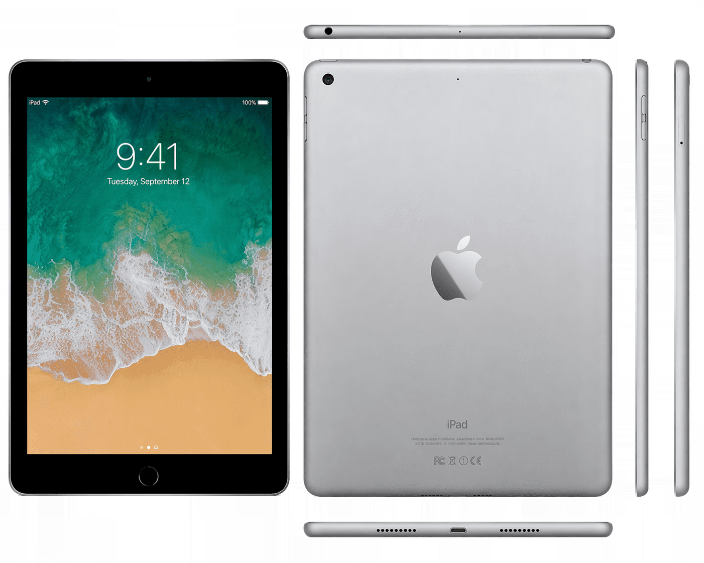Apple iPad 6th Gen 32GB with WiFi - Space Grey - Grade C