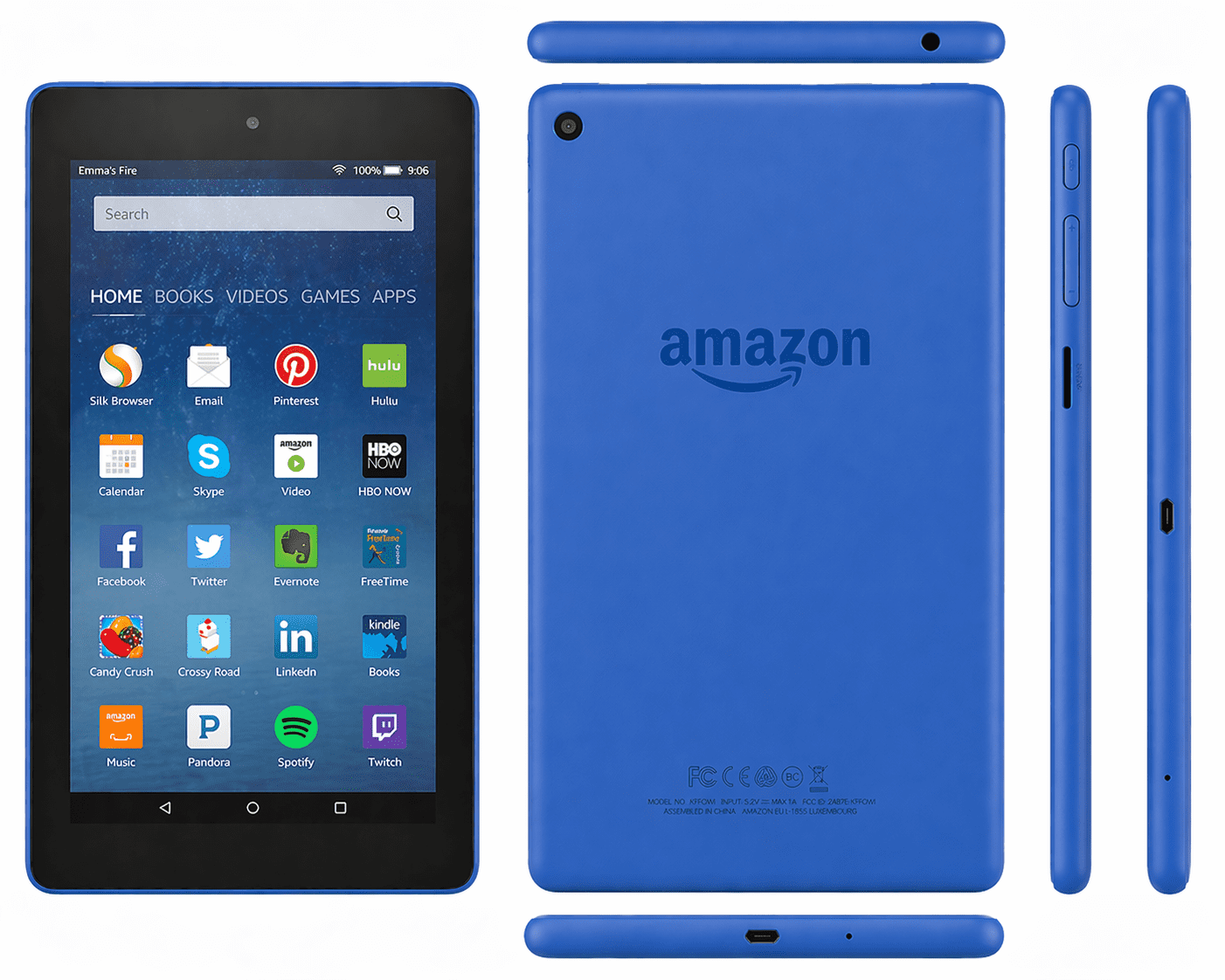Amazon Kindle Fire HD 6 7th Gen Blue PW98VM