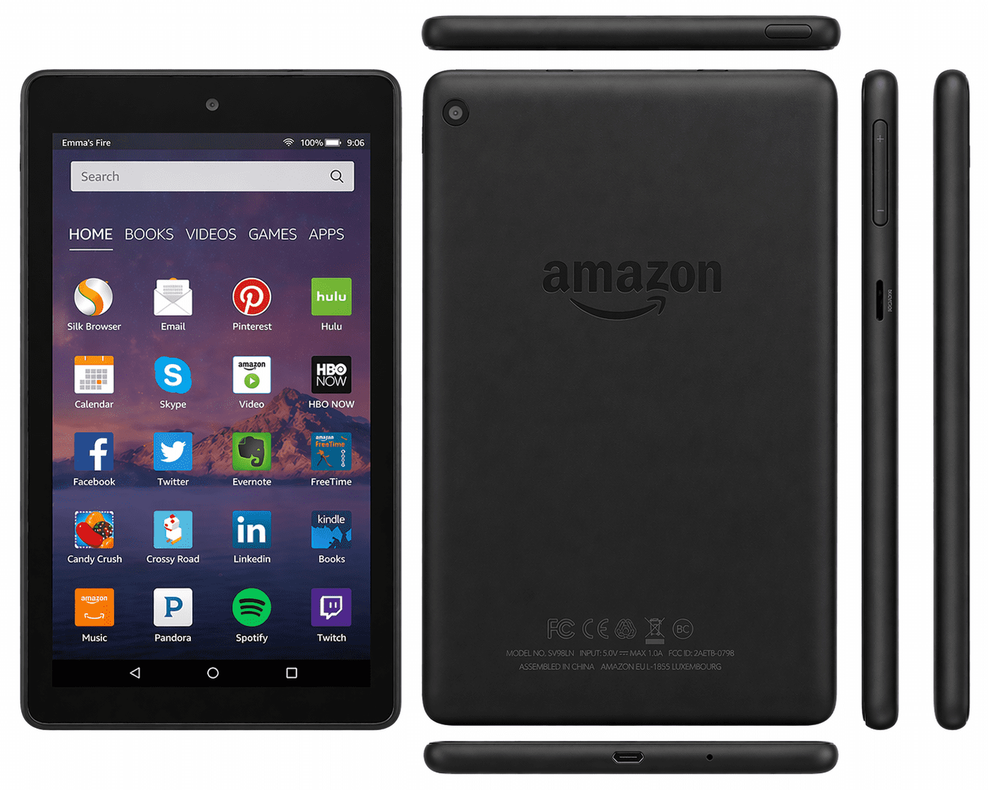 Amazon Fire 7 Tablet (2019) Black