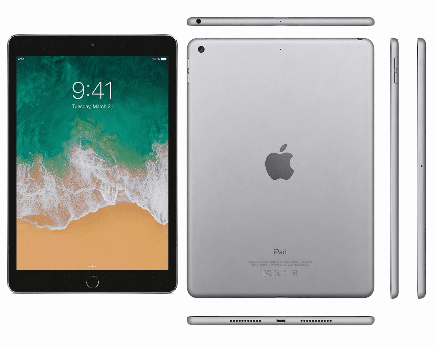 Apple iPad 5th Generation (2017) Wi-Fi 32GB Space Grey - Grade C