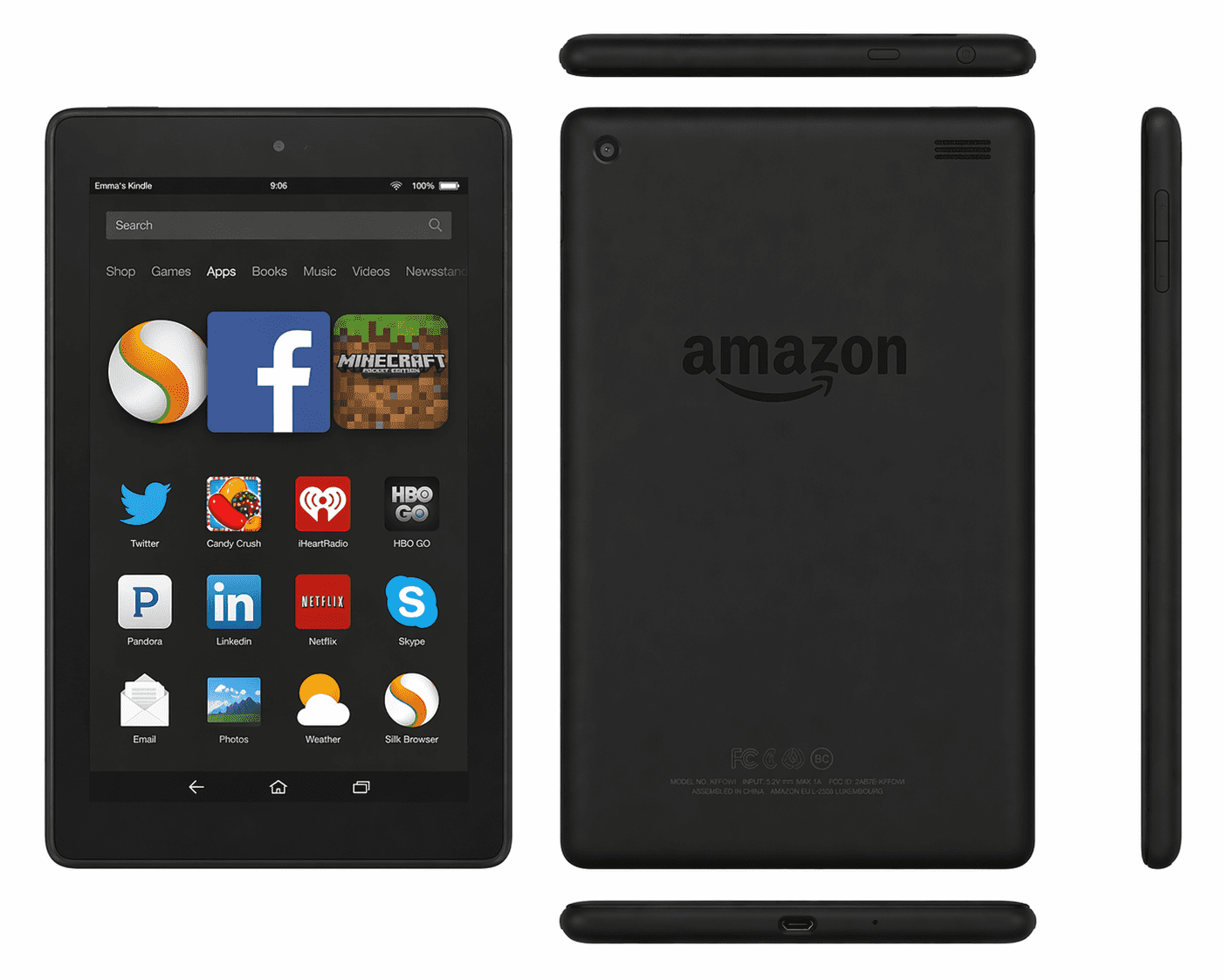 Amazon Kindle Fire HD 7 2nd Generation Black X43Z60